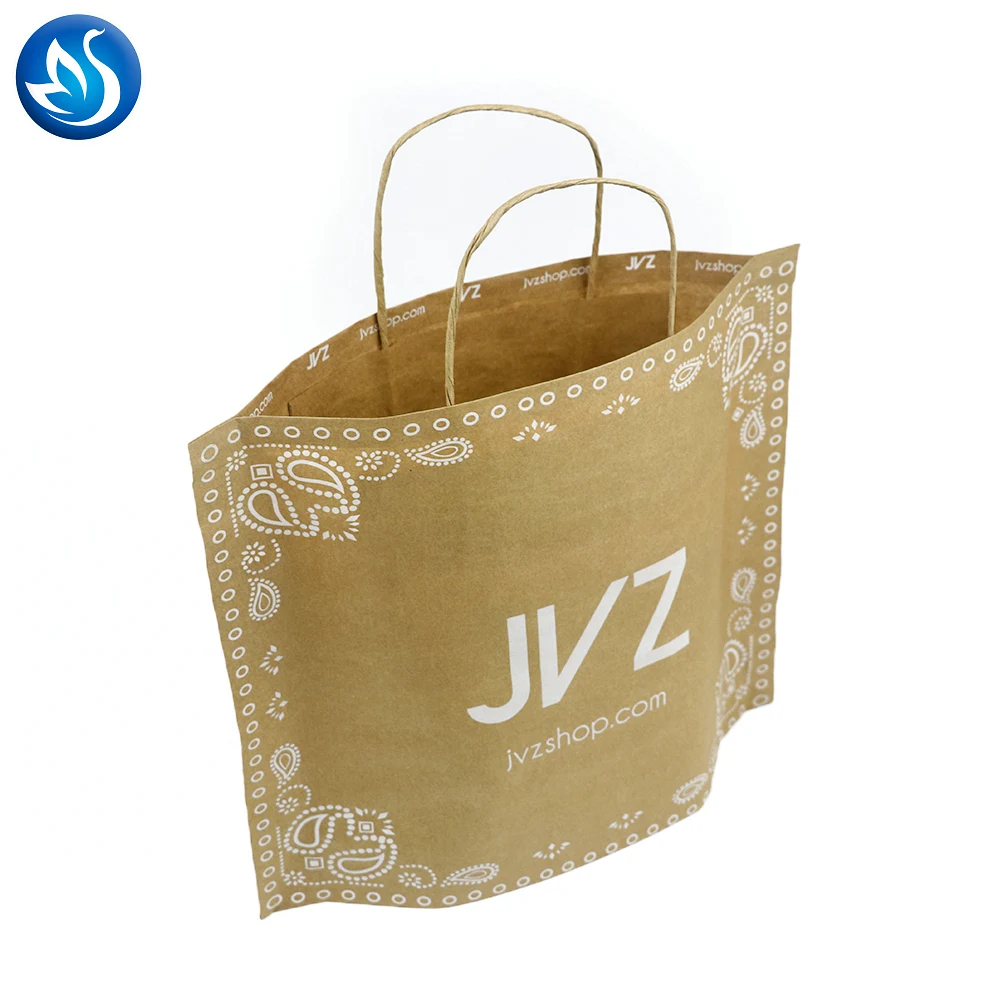bag eco friendly biodegradable with handle brown kraft paper bag