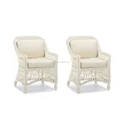Bamboo Furniture Intricately Handwoven Retro Patio French Dining Table and Elegant Armchair Bamboo Wicker Furniture