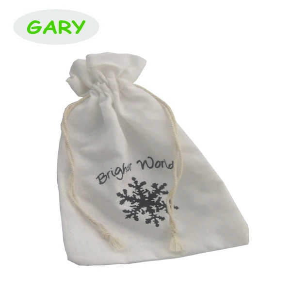 包装袋   custom cotton gift bags with personal logo for weddin