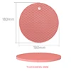 Large size 18cm round shape silicone pot mat /trivet mat