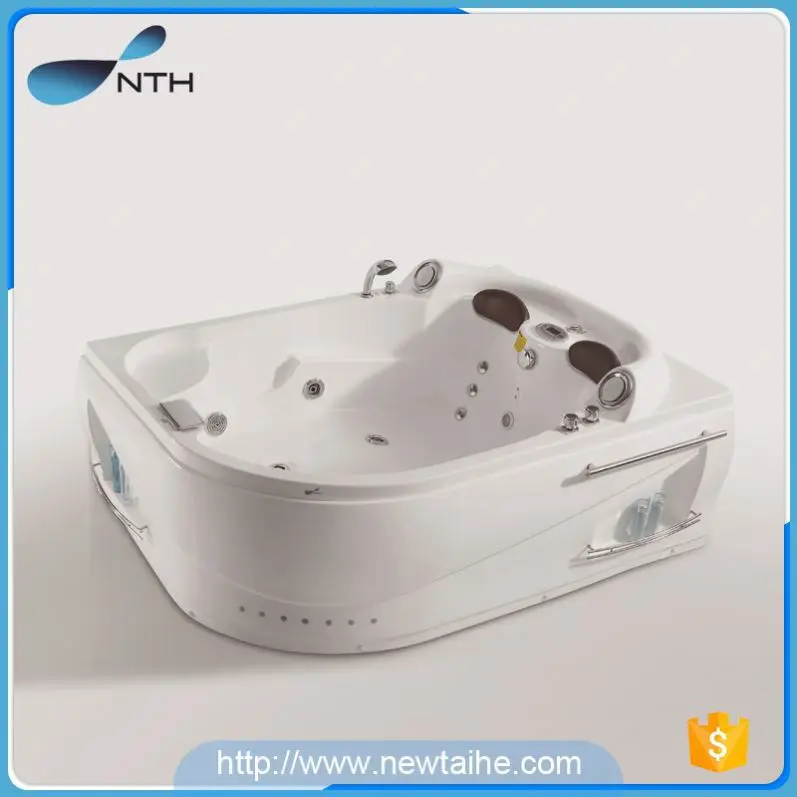 NTH china oem manufacturer luxury ISO9001 2 adult 2017 popular plain acrylic bathtub with under water light