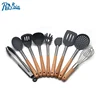 9 Piece Heat-Resistant stainless steel kitchen cooking mixing tools, silicone kitchen utensil set
