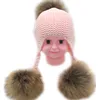 Warm Hot and Popular Wholesale Beanie Pom Pom Handmade Crochet Baby Hat