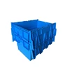 cheap nesting plastic logistics box attached lid turnover crate