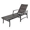All weather Steel frame strap Chaise Lounge with Adjustable seatback
