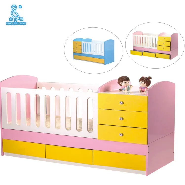 Foshan Manufacturer Baby Furniture Solid Wood Multi Purposes Baby
