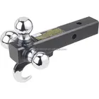 Triple Ball Trailer Hitch Mount with Tow Hook / Tri-Ball Mount With Hook