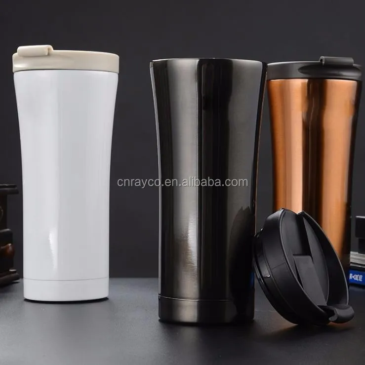 vacuum double wall insulated stainless steel coffee travel mug