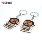 Vograce car logo metal bottle opener PVC cartoon anime cool acrylic keychain with custom logo