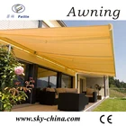 Aluminum retractable fireproof fabric awnings side shading