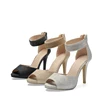 Fancy new style zip office shoe peep-toe brand name high heel ladi sandal
