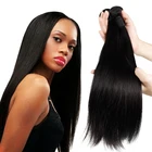 Indian unprocessed virgin temple human hair 100% raw human hair weave straight bundles