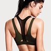 Imported nylon/spandex fabric breathable woman girl sport seamless lady's sport bra