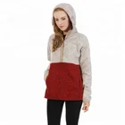 Wholesale new style women heather sherpa pullover hoodie