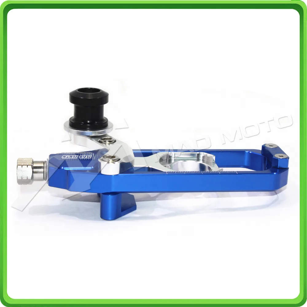 Motorcycle Chain Tensioner Adjuster with paddock bobbins for Kawasaki ninja ZX10R ZX-10R 2011 2012 2013 2014 2015 Blue&Silver (9)
