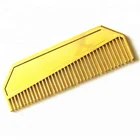 Golden compact dressing small size simple golden metal custom hair comb for dog