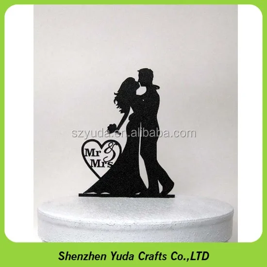 wedding perspex cake topper black acrylic laser cut wedding