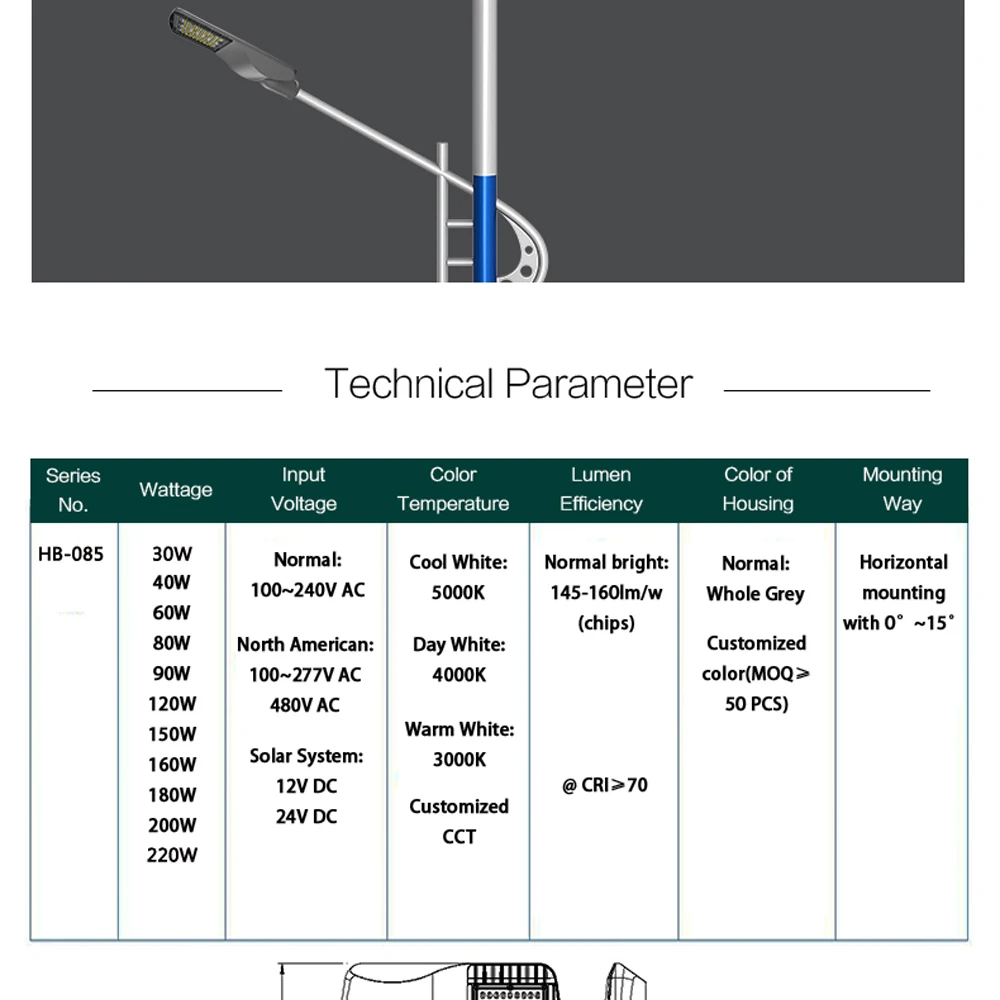 Outdoor ip65 waterproof aluminum led roadlight - ANKUX.COM