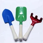 3pcs Metal Kids Garden Tool Set Shovel rake Beach sandbox Toy
