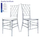 Lorero Wholesale Clear Transparent Plastic Tiffany Wedding Resin Chiavari Chair