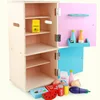Refrigerator wooden pretend play DIY kids cosplay wooden toys educational toys amazon