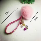 Real leather key chain with 14pcs Double cap alloy Pyramid Rivets matt gold for garment /bag /clothes/jewelry accessories