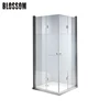 Completely foldable swing glass doors shower cabin with lifting lowering function