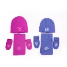 lovely winter knitted Newborn Scarf gloves and hat set for baby