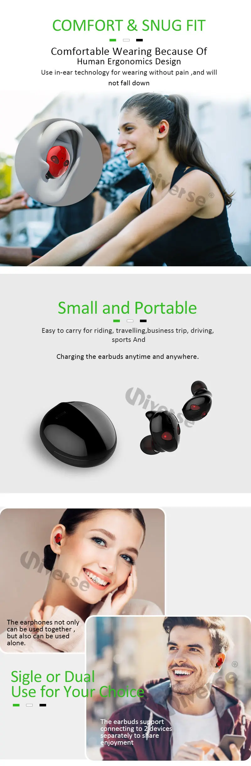 v50 mini tws wireless earbuds sports IPX earphones blue tooth wireless - ANKUX.COM