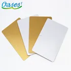 Free shipping metallic gold plastic business card