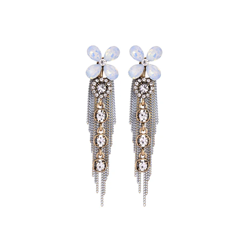 ed02034d Silver Plated Crystal Silver Chains Tassel Earring Fashion Earrings Trend 2019, Gold
ed02034d Silver Plated Crystal Silver Chains Tassel Earring Fashion Earrings Trend 2019, Gold