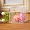 Customized Small Square Clear Plastic Acrylic Chocolate Box Package Storage Box