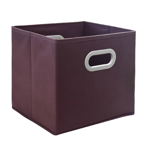 household foldable non-woven fabric storage box basket with