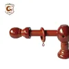 Ball style curtain pole with wooden rod finial