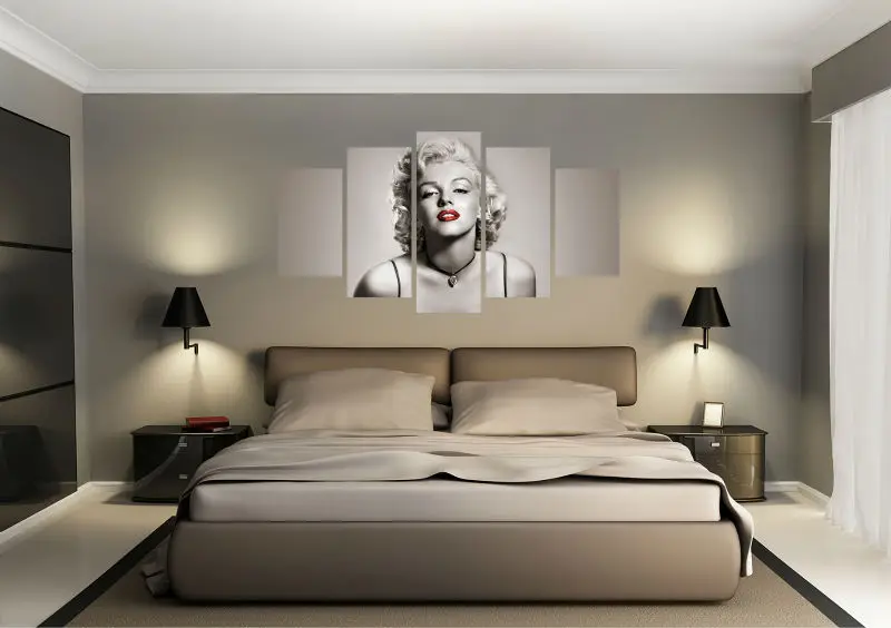 Us 27 0 Best Modern Living Room Bedroom Home Decor Movie Star Sexy Marilyn Monroe Wall Art Picture Print Painting On Canvas Art In Painting