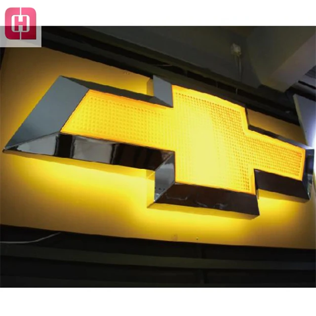 Custom 3D insignia del coche del LED signo automóvil acrílico iluminado insignia del coche con nombres para auto 4S tienda