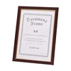 Chinese red wood color A4 Honorary certificate photo frame/A4 picture frame