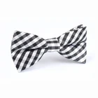 100% silk black stripe handmade bow ties for men fashion usa WB019