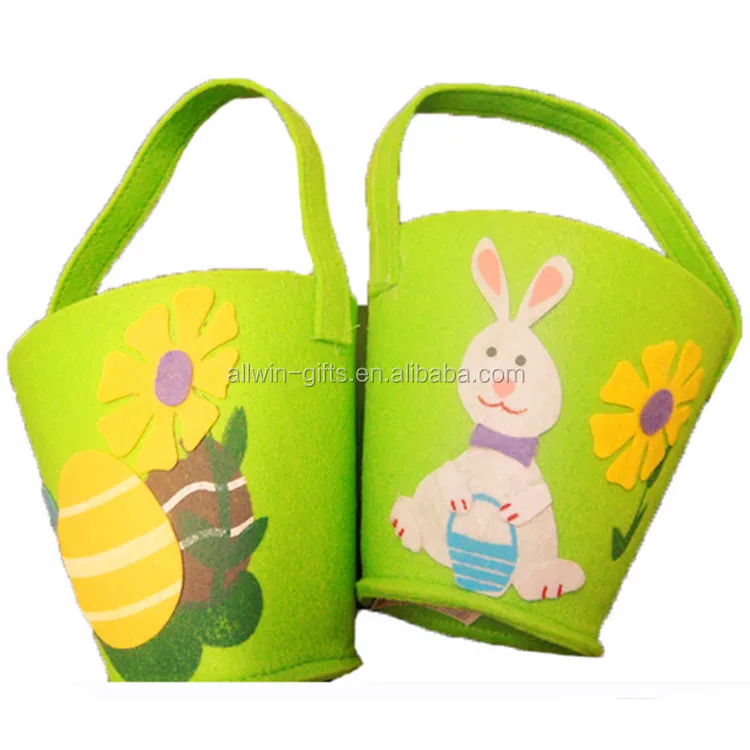 promotional handmade decorative felt easter basket wholesale