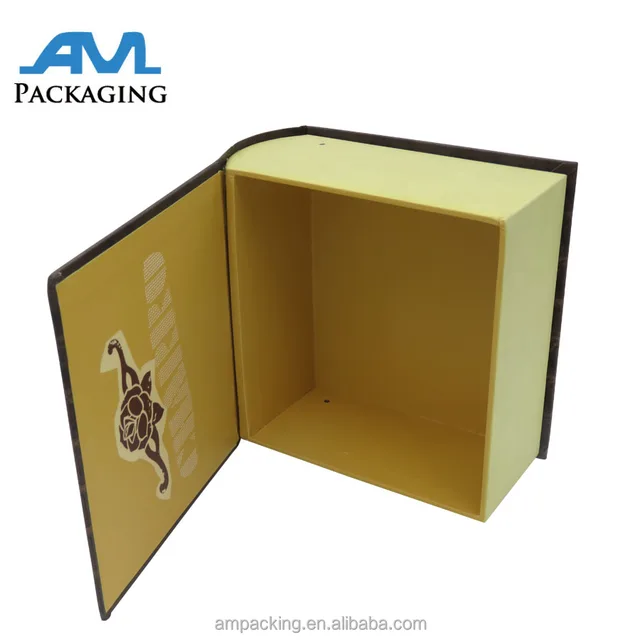 chipboard book shape box for wedding photo gallery packaging