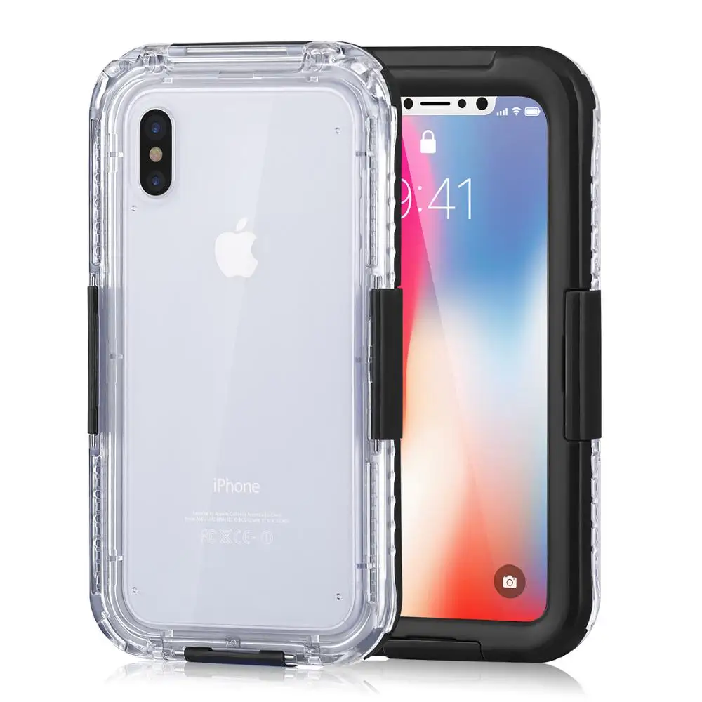 quality transparent waterproof phone case for iphone X 10 IP68 Certified, Black white pink blue
quality transparent waterproof phone case for iphone X 10 IP68 Certified, Black white pink blue