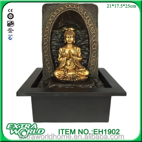 2017 new polyresin home decoration tabletop India buddha statue fountains