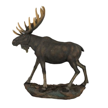 High Quality Outdoor Decor Resin 3d Moose Sculpture Life Size Elk