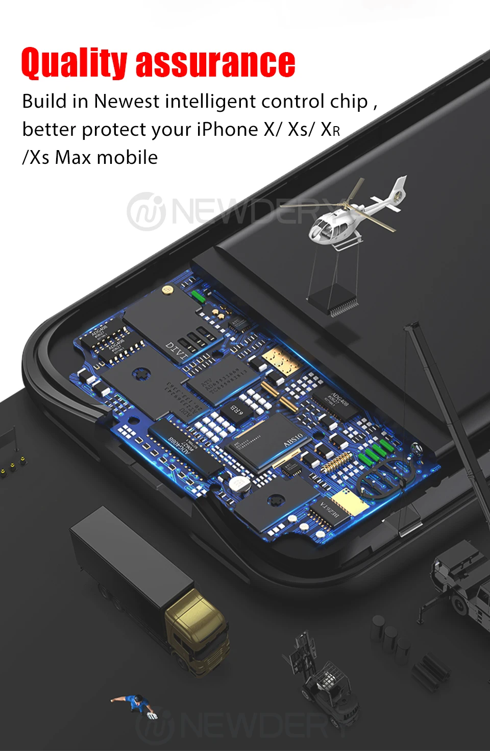 Newest 5000mAh wireless external power case for iPhone X Xs XR Max 5500mAh Wireless charger case for iPhone power bank case - ANKUX.COM