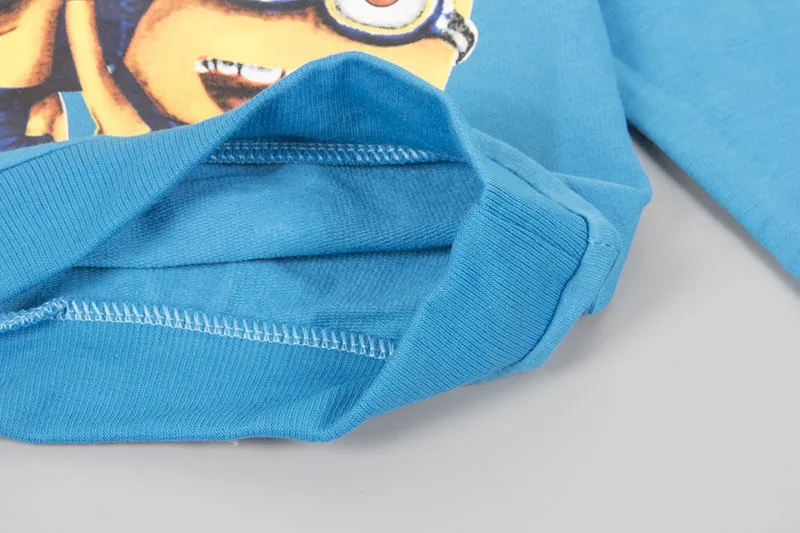 1pcs/lot 2015 despicable me 2 minion boys cartoon clothes girls nova children winter minions clothing casual kids hoodies
