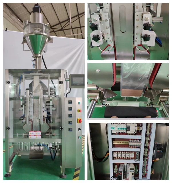 UMEOPACK New style gusset bag automatic small 1kg flour plastic dosing sachet coffee powder filling and packing machine price