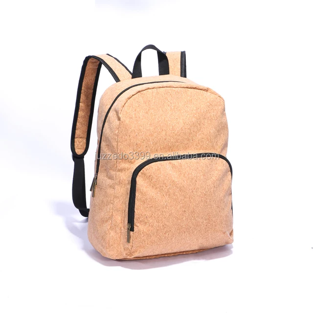 blank cork school bag/wholesale soft cork bagpack