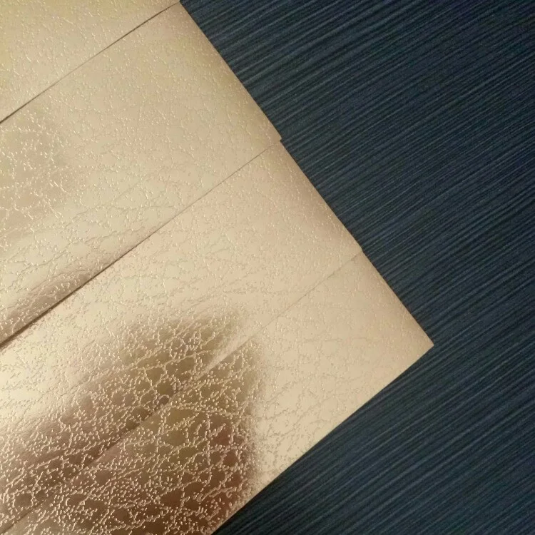 single side specialty paper golden embossed paper