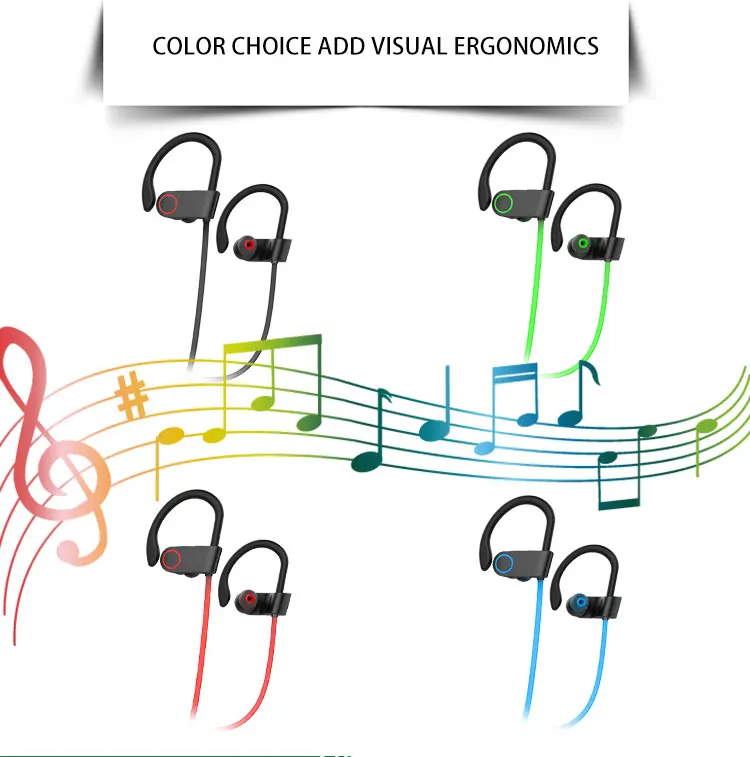 Good quality red waterproof wireless ear phone earphone - ANKUX.COM