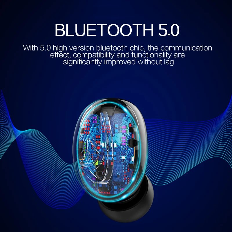 Q38 Bluetooth 5.0 Earphone with digital display TWS Wireless Headphones Sport Handsfree Earbuds 3D Stereo Gaming Headset - ANKUX.COM